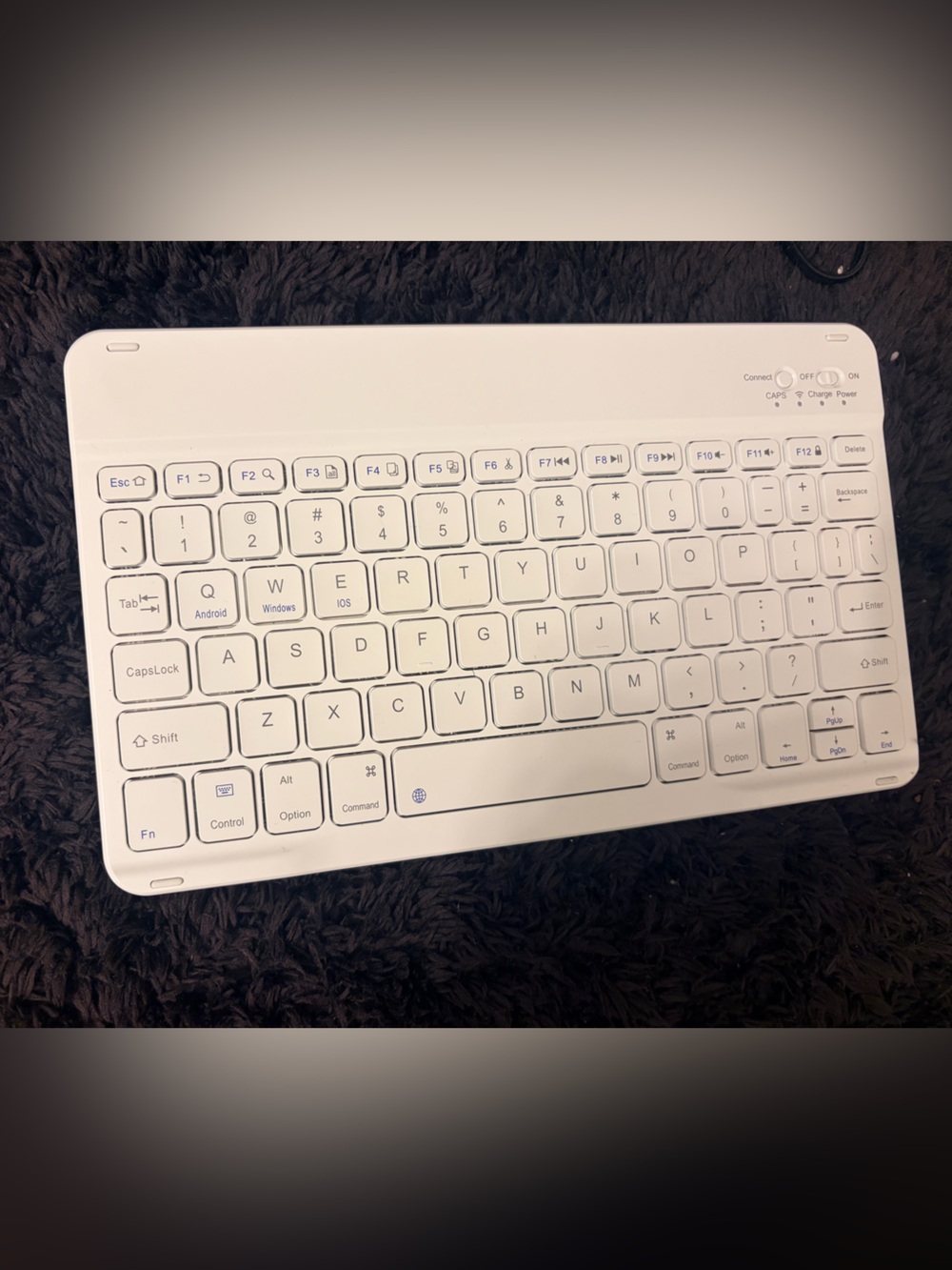 Wireless White Bluetooth Keyboard
